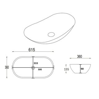 Раковина чаша Velvex 7811AMW, белый